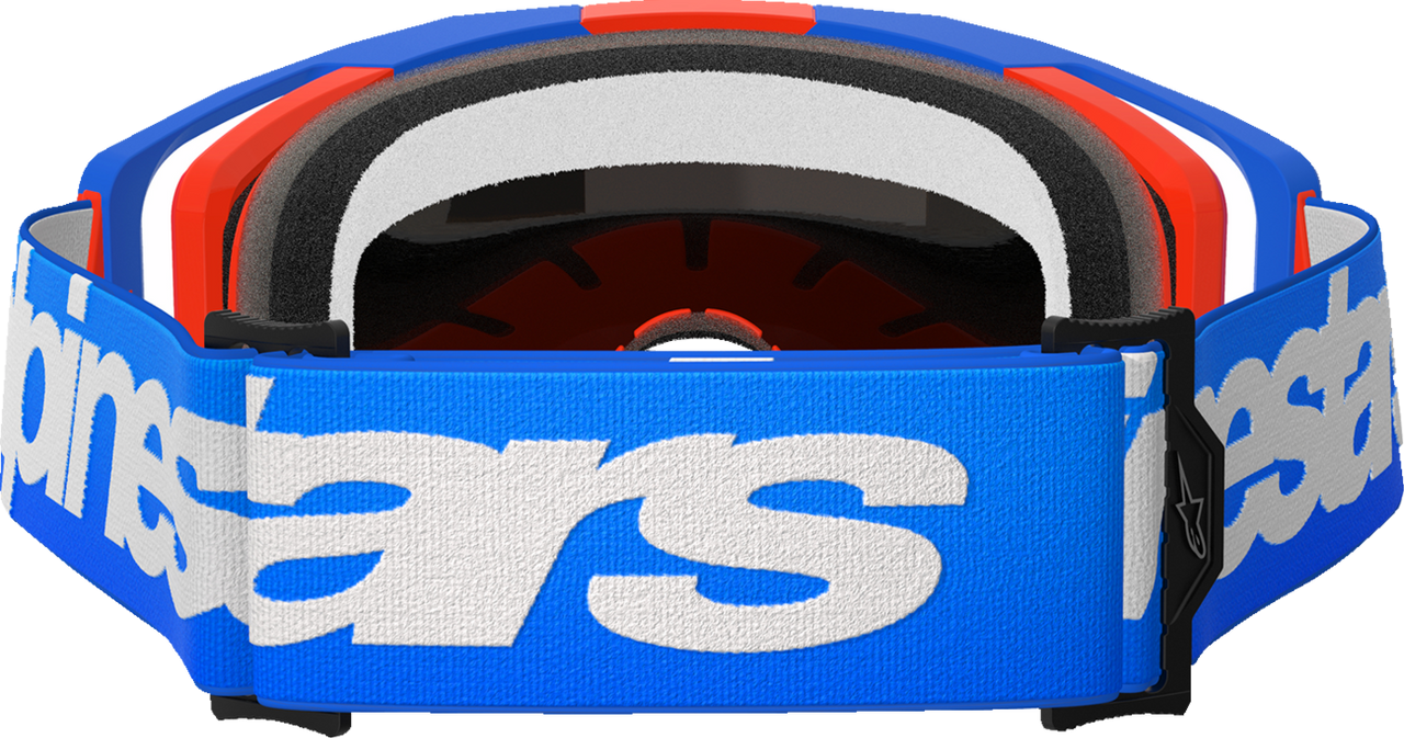 Alpinestars Vision 8 Goggle - Wordmark Blue/Orange - Red Mirror Len