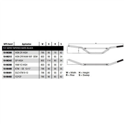 FLY Racing Aero Tapered Offroad Handlebar - Black