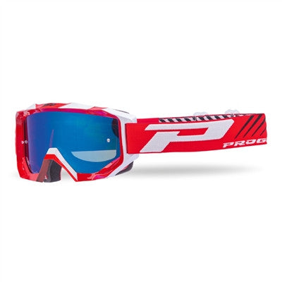 ProGrip 3200 Fluo MX Goggle - Red/White-Iridium Blue Lens