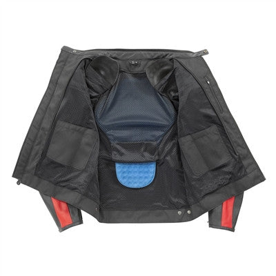 Joe Rocket 2019 Old School 2.0 Leather Jacket - Black/Red