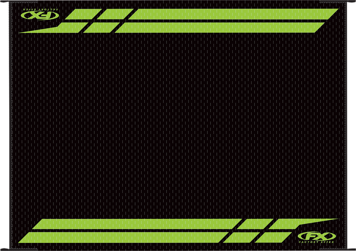Factory Effex RV Mat Black/Green Kawasaki