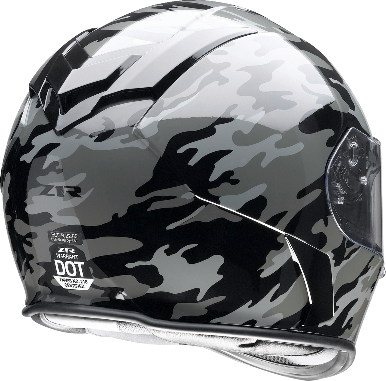 Z1R Warrant Camo Full Face Helmet Black/Gray