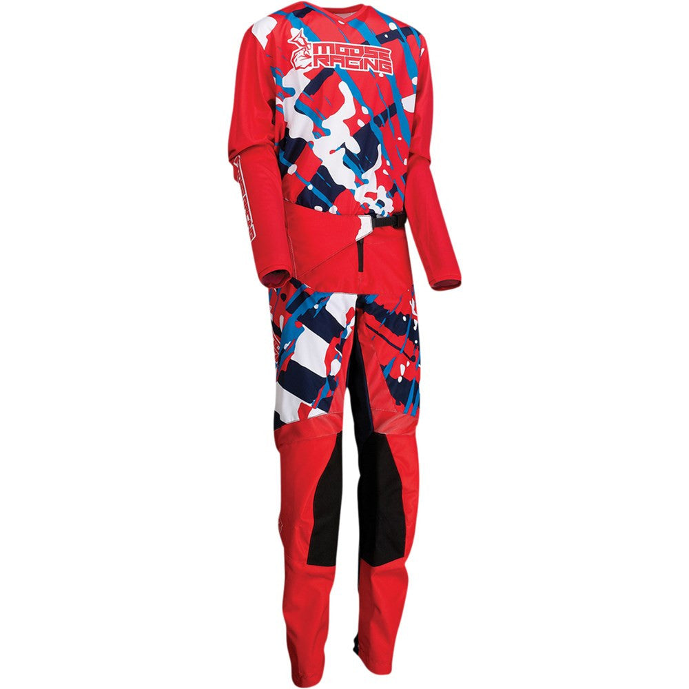 Moose Racing 2022 Youth Agroid Jersey Pant Combo Red