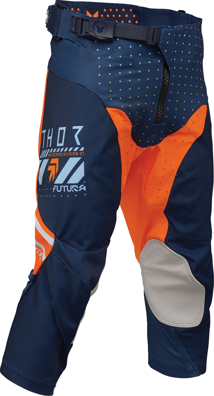 Thor 2026 Youth Launchmode Futura Navy/Orange Jersey Pant Combo