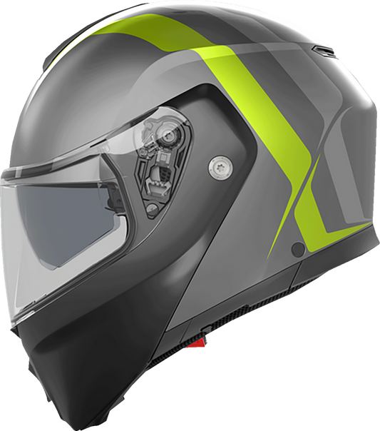 AGV Streetmodular Modular Helmet Resia Matte Gray/Black/Yellow Fluo