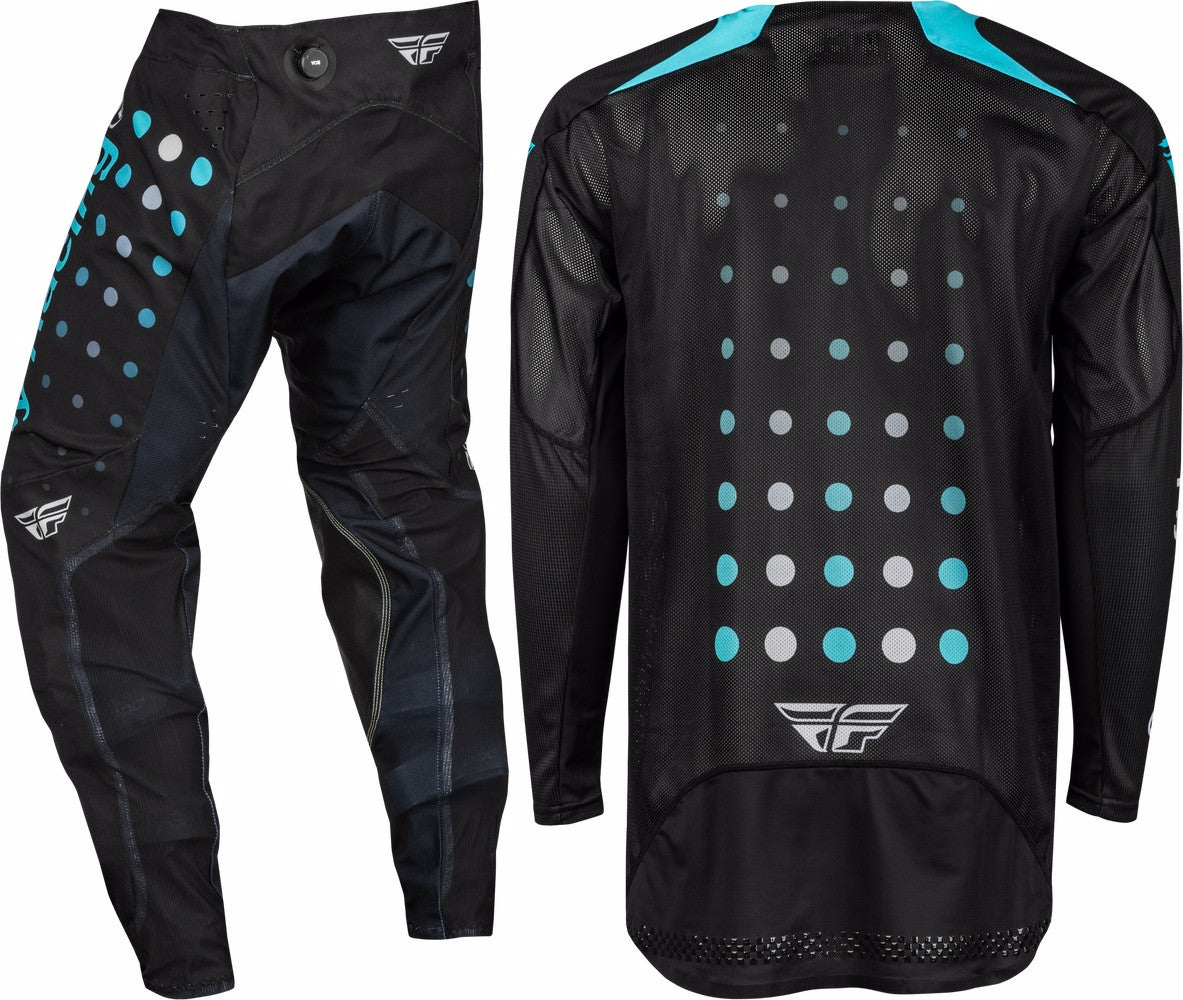 FLY Racing 2024 Evolution DST SE Strobe Jersey Pant Combo Black/Electric Blue