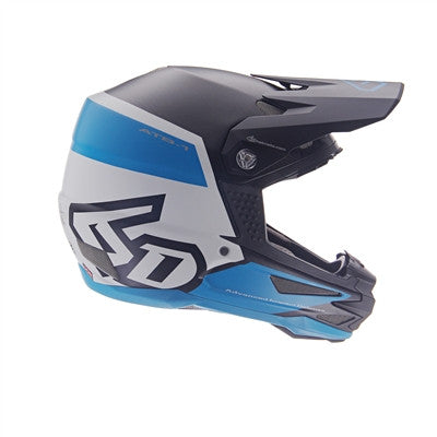 6D ATB-1 Flight DH/BMX Bicycle Helmet - White/Blue