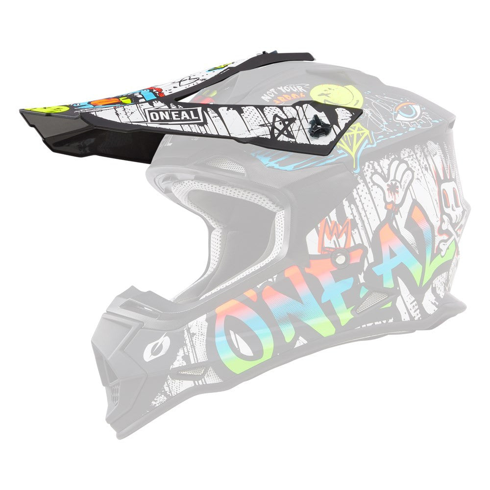 O'Neal 2 Series Rancid Replacement Visor - Black/White