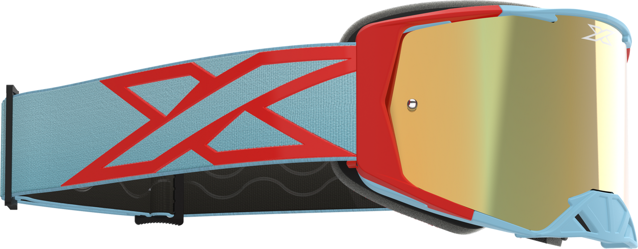 EKS BRAND - 067-12035 - LUCID CALIBER GOGGLE LIGHT BLUE GOLD MIRROR LENS