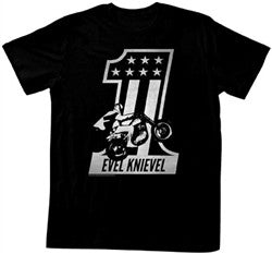 Evel Knievel Black One T Shirt - Black