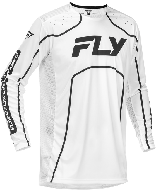 FLY Racing 2026 Youth Rayce Bicycle Jersey White/Black