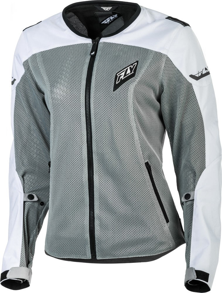FLY Racing 2019 Womens Flux Air Mesh Jacket - White/Grey