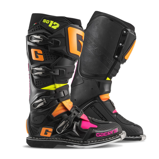 Gaerne SG12 Offroad Boots Black/Orange/Pink LE
