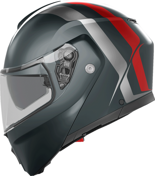 AGV Streetmodular Modular Helmet Resia Matte Gray/Silver/Red