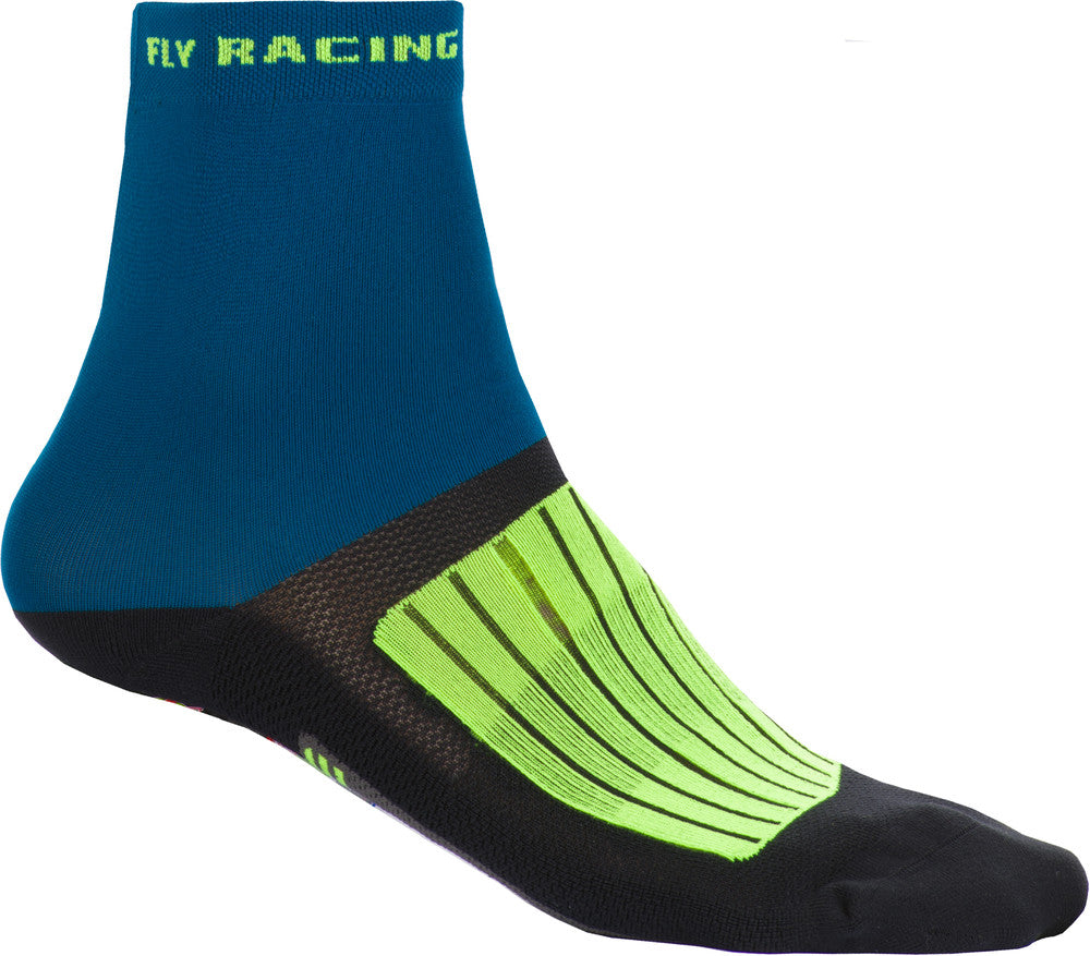 FLY Racing Action Sock - Navy/Hi-Vis/Black
