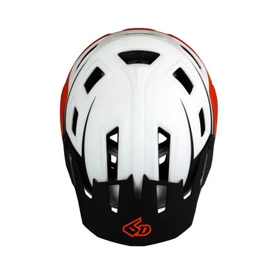 6D 2017 ATB-1T EVO Trail Bicycle Helmet - White/Red