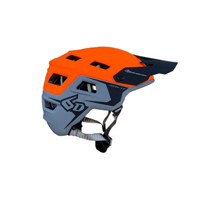 6D ATB-1T Evo Bicycle Helmet - Matte Grey/Orange