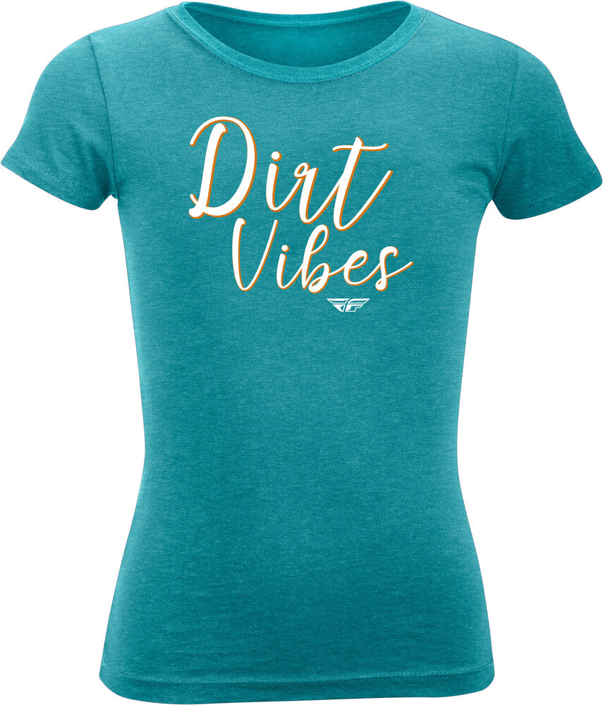 FLY Racing Youth Girls Dirt Vibes Tee - Blue