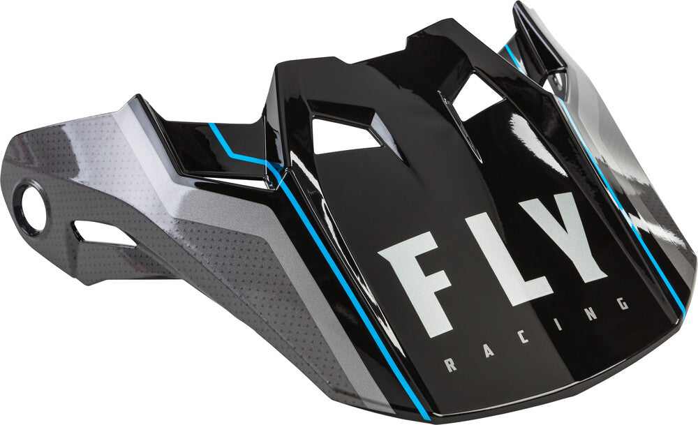 FLY Racing 2021 Formula Carbon Axon Replacement Visor - Black/Grey/Blue
