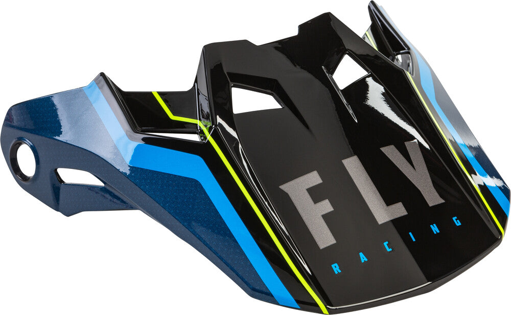 FLY Racing 2021 Formula Carbon Axon Replacement Visor - Black/Blue/Hi-Vis