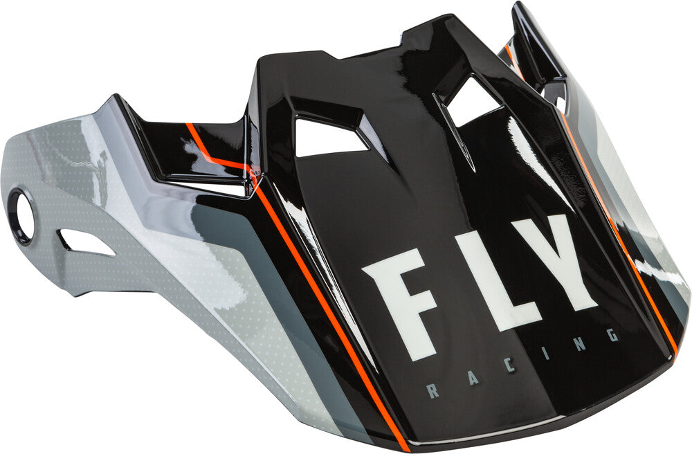 FLY Racing 2021 Formula Carbon Axon Replacement Visor - Black/Grey/Orange