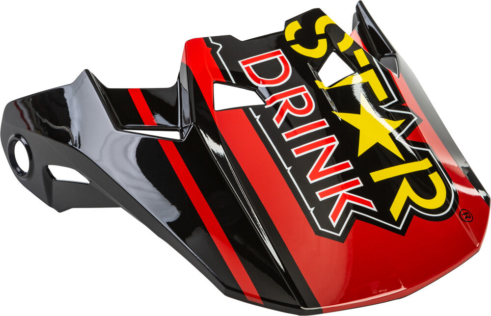 FLY Racing 2021 Formula CC Rockstar Replacement Visor - Black/Red/Yellow