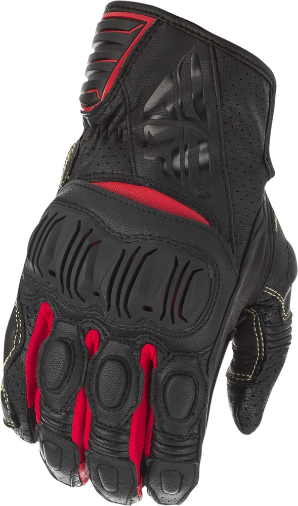 FLY Racing Brawler Leather Gloves - Black/White/Red