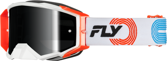 FLY Racing Zone Elite Goggle Grey/Red/Blue with Black Mirror/Smoke Lens