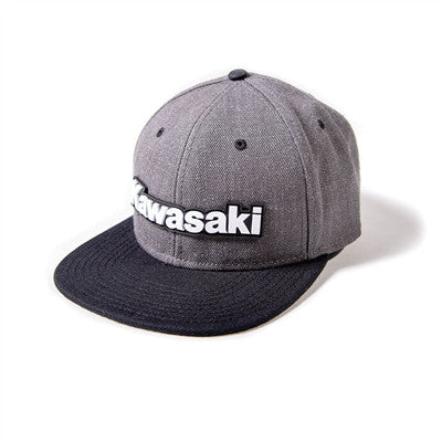 Factory Effex Kawasaki Bold Snapback Hat - Charcoal/Black