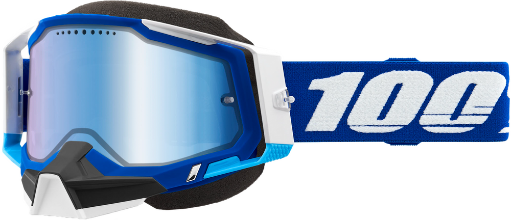 100% - 50012-00002 - RACECRAFT 2 SNOWMOBILE GOGGLE BLUE MIRROR BLUE LENS
