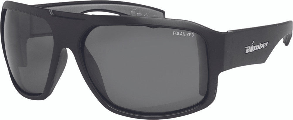 BOMBER - M111 - MEGA BOMB EYEWEAR MATTE BLACK W/SMOKE POLARIZED LENS