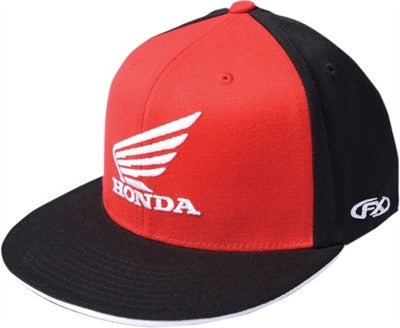 Factory Effex Honda Big Wing Flexfit Hat - Black/Red