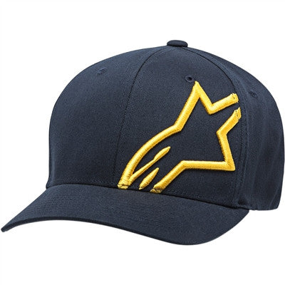 Alpinestars Corp Shift 2 Curved Brim Flexfit Hat - Navy/Gold