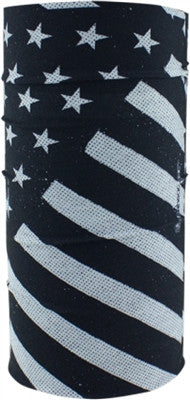 ZANheadgear Fleece-Lined Motley Tube - Black/White Flag
