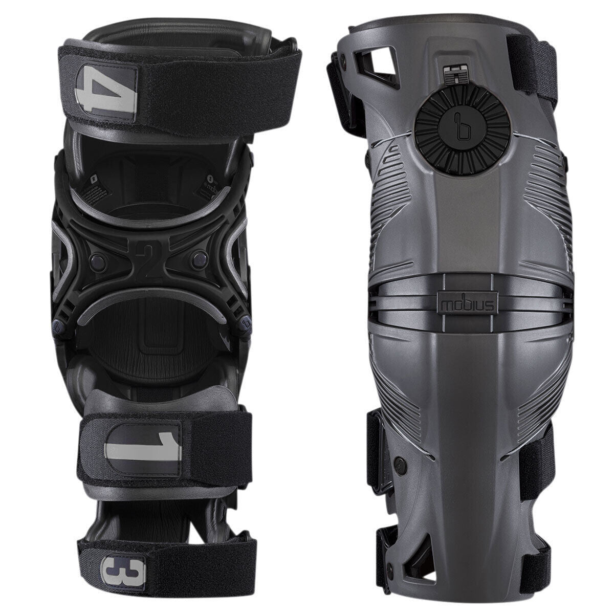 Mobius X8 Knee Braces - Gray/Black