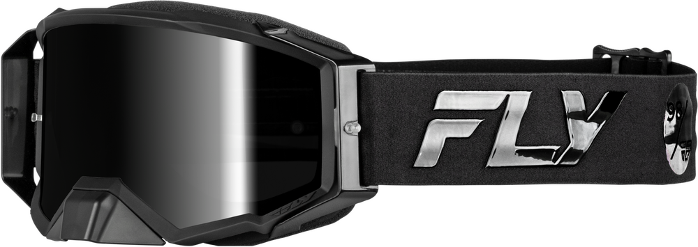 FLY Racing Zone Pro Goggle Black/Black W/ Black Mirror/Smoke Lens