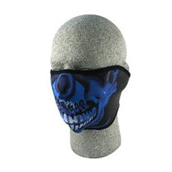 Zanheadgear 2015 Half Face Mask - Blue Chrome Skull