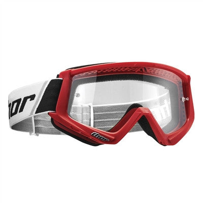 Thor Youth Combat Solid Offroad Goggle - Red/Black