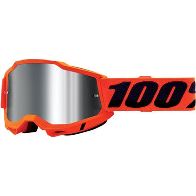 100% Accuri Goggle - Neon Orange/Mirror Silver Lens