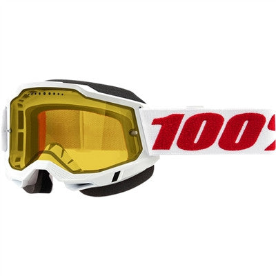 100% Accuri Snow Goggle - Denver/Yellow Vented Dual Lens