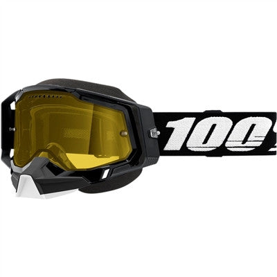 100% Racecraft Snow Goggle - Black/Yellow Lens