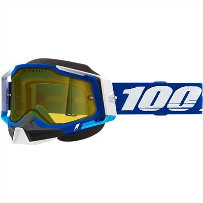 100% Racecraft Snow Goggle - Blue/Yellow Lens