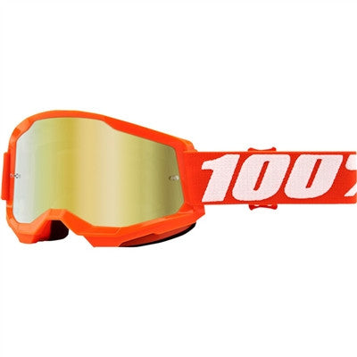 100% Strata Goggle - Orange/Mirror Gold Lens