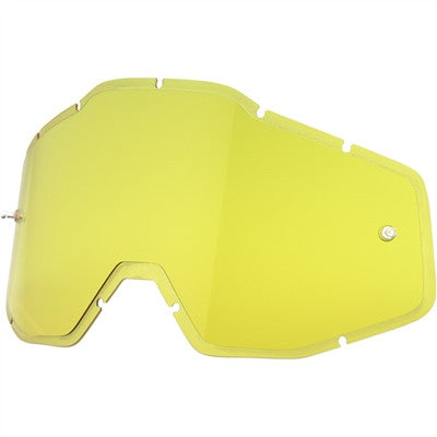 100% Racecraft Plus Injected Lens - HD Yellow Anti-Fog