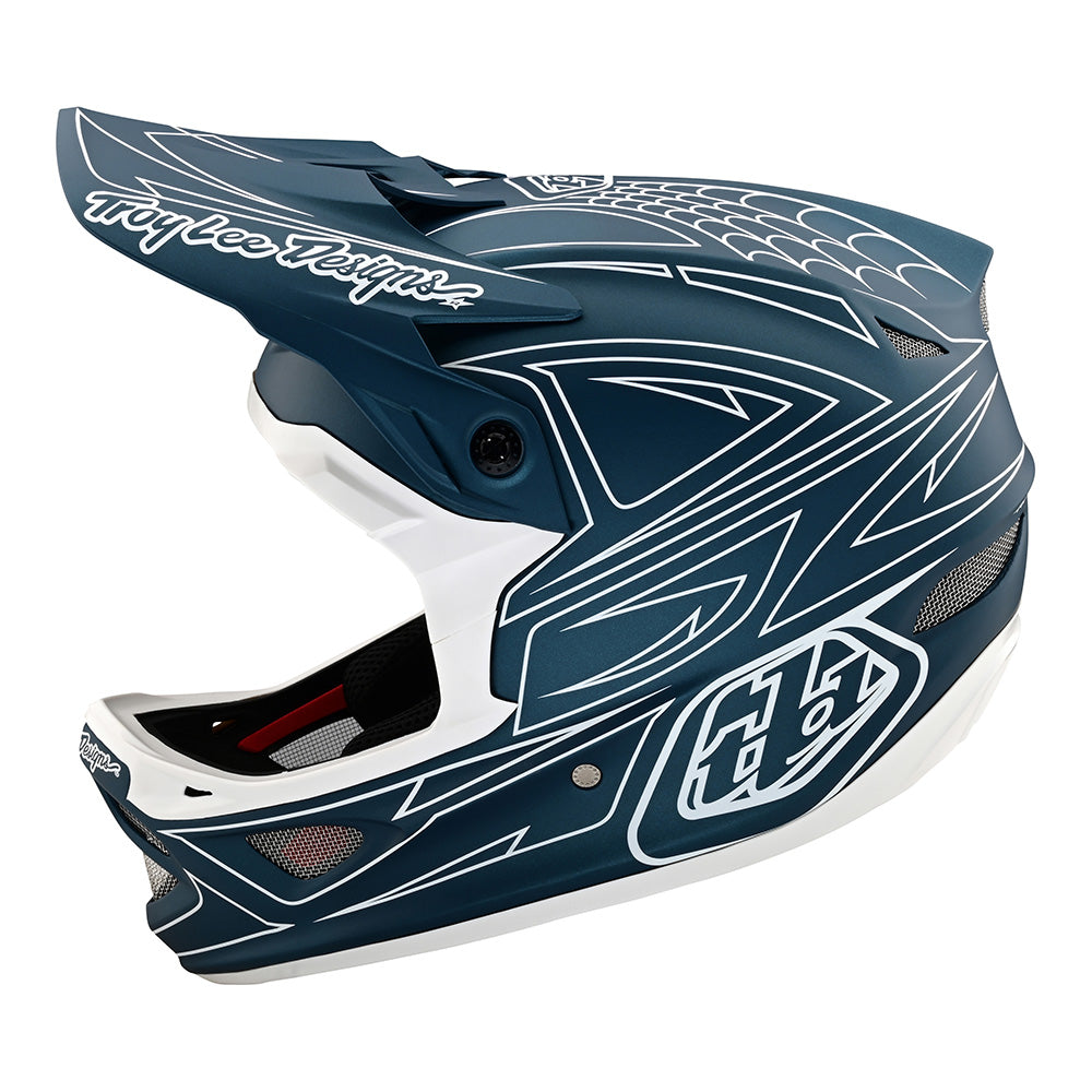 Troy Lee Designs D3 Fiberlite Bicycle Helmet Spiderstripe
