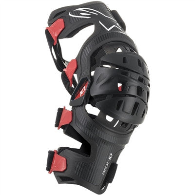 Alpinestars 2019 Bionic-10 Carbon Knee Braces - Set Pair - Black/Red