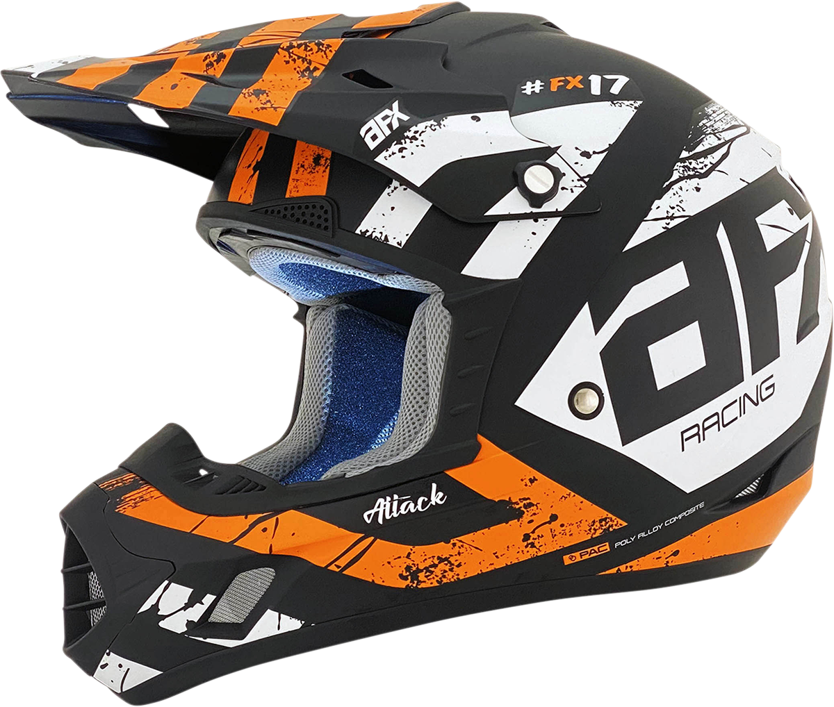 AFX FX-17 Offroad Helmet Attack Matte Black/Orange