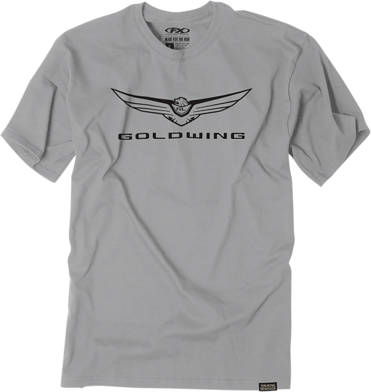 Factory Effex Gold Wing Mens Icon T-Shirt Light Gray