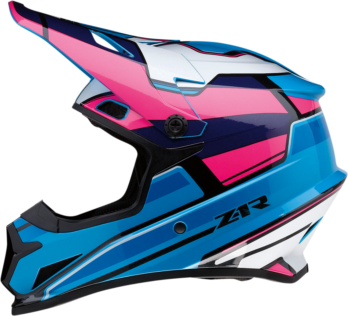 Z1R Rise MC Offroad Helmet Pink/Blue
