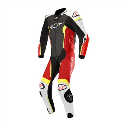 Alpinestars 2019 Missile 1PC Leather Suit - Black/White/Red/Yellow